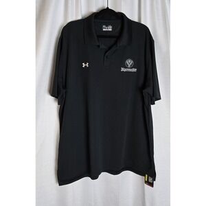 Under Armour Jagermeister Polo Shirt Men XL Black HeatGear Loose Fit 1000492-001